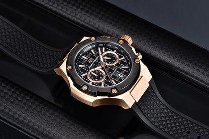 Relojes de cuarzo para hombre PAGANI DESIGN: cronógrafo deportivo de lujo, hermético, con agujas luminiscentes y cristal de zafiro con tratamiento antirreflectante
