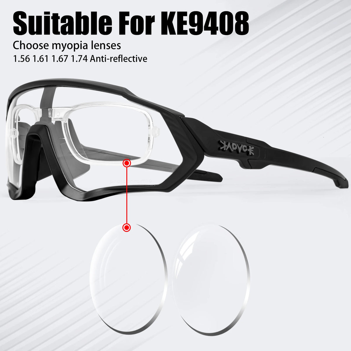 Kapvoe Herren-Marken-Angelbrille, Mountainbike- und Radfahrbrille, Damen-Rennradbrille, Fahrradbrille, Radsportbrille, Oculos Ciclismo