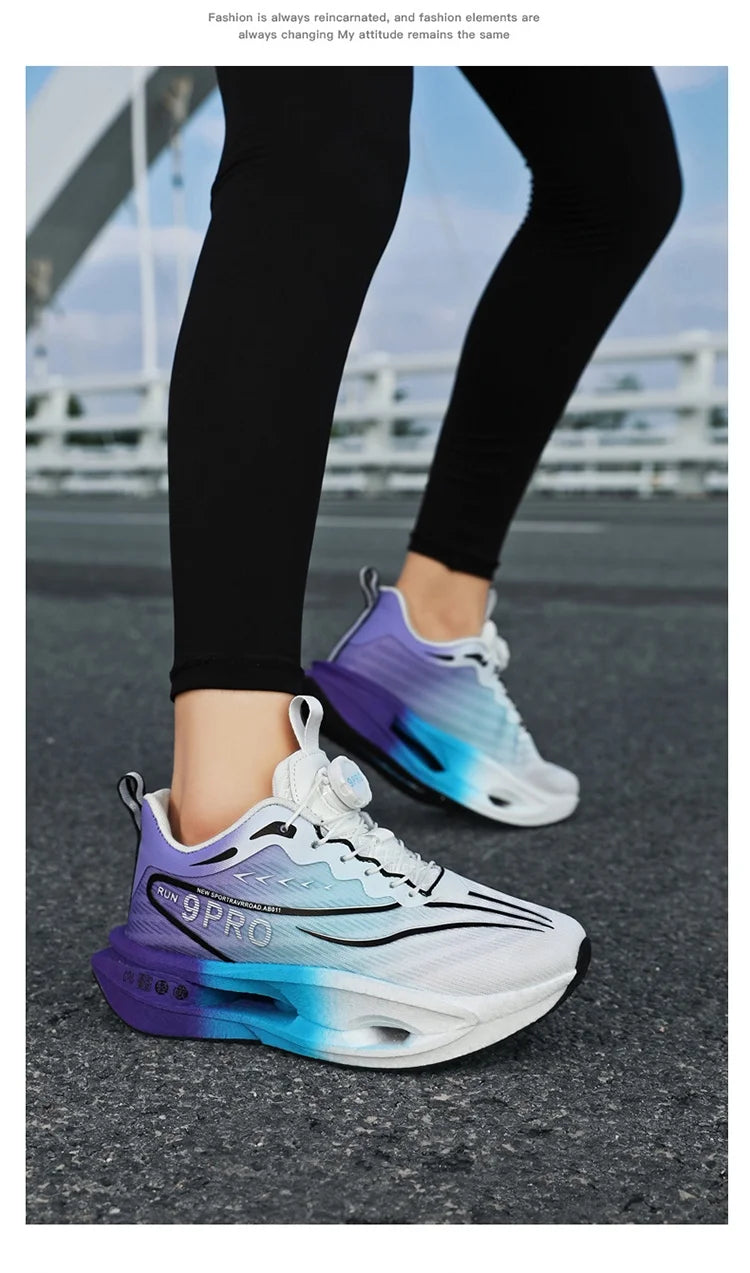 New men's and women's running shoes breathable racing sports shoes carbon cushioning lightweight men's jogging training shoes