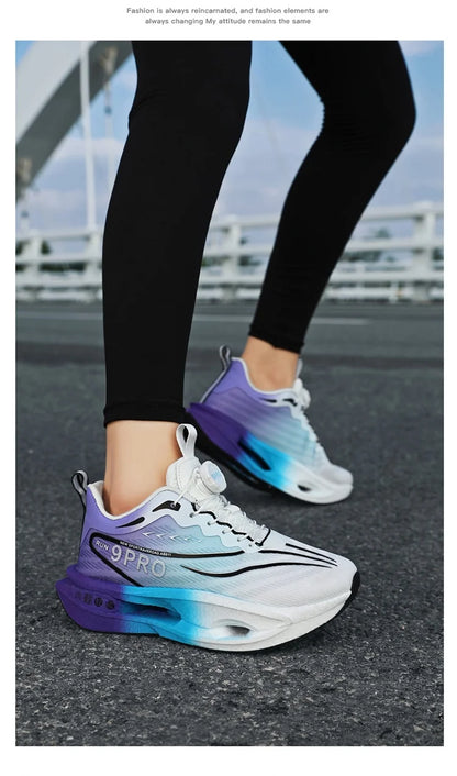 New men's and women's running shoes breathable racing sports shoes carbon cushioning lightweight men's jogging training shoes