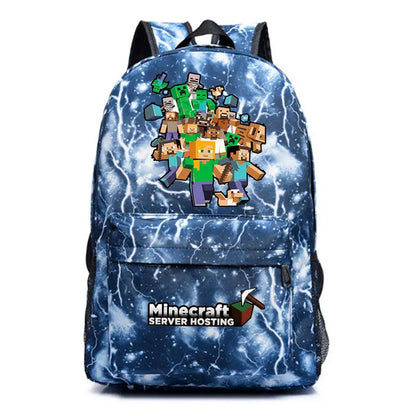 In Stock Minecraft Enderman Creeper Graphic Printed Backpack Large Capacity Lightweight Fashion Casual For Daily Travel Outdoor
