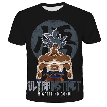 T-shirt d'été à manches courtes pour enfants avec imprimé graphique Dragon Ball Z en 3D - Best-seller - T-shirt tendance pour enfants et adultes - Goku Y2k