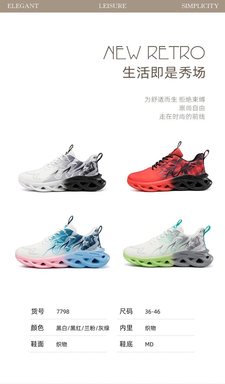 Men Running Shoes Breathable Mesh Sports Shoes Cushion Casual Sneakers Lightweight Comfortable Tennis Shoes Athletic Footwear