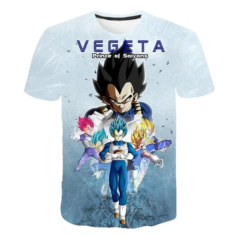 Herre-T-shirts Dragon Ball Z-T-shirt Drengetøj Børnetøj Sommer T-shirts med korte ærmer Børnetøj med tegneseriefigurer T-shirts til baby-drenge