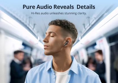 Tronsmart Sounfii NC 2 Wireless Bluetooth Earbuds – Hybrid Active Noise Cancelling (ANC), Hi-Res Audio LDAC, 40H Playtime, AI Call Noise Reduction, Waterproof TWS Earphones