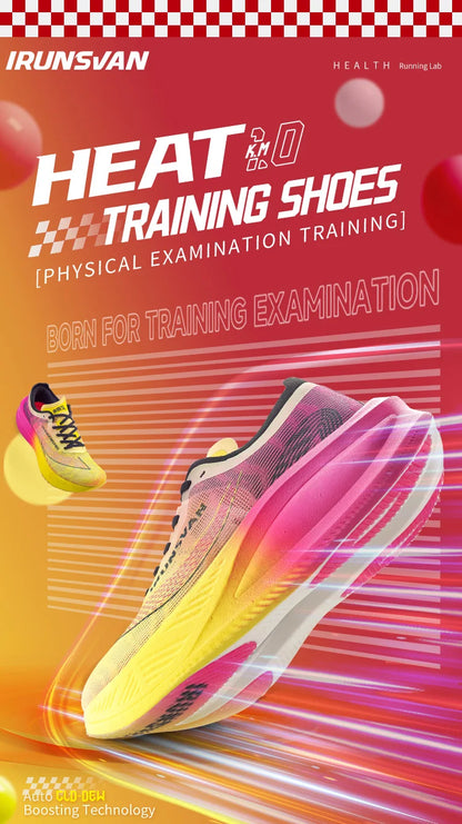 IRUNSVAN Men Running Shoes Breathable Sports Shoe Lightweight Marathon Carbon plate Sneaker Casual Comfortable Athletic Training