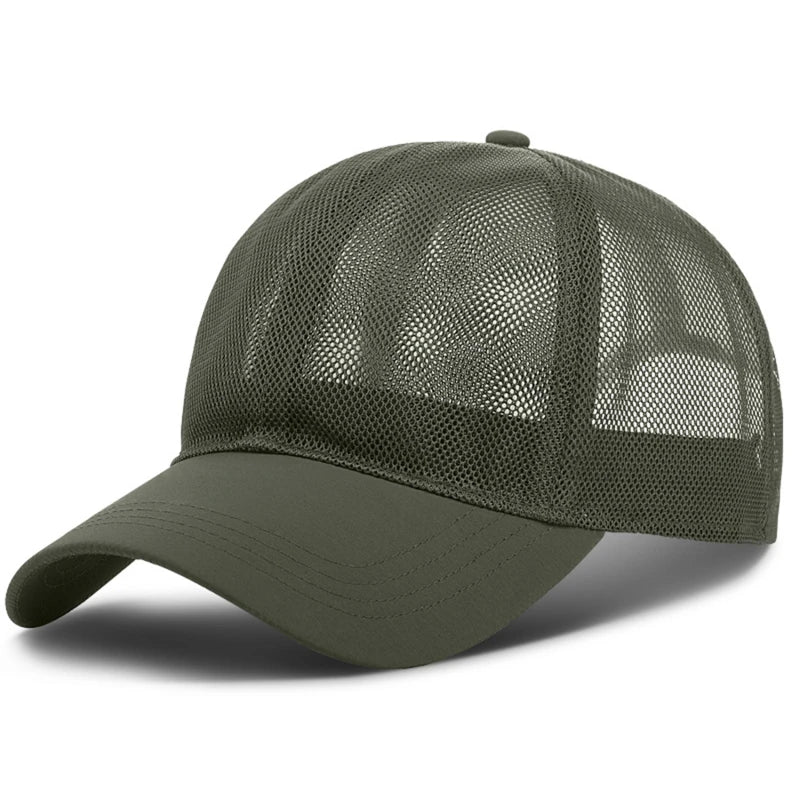 Men Women Summer Full Mesh Baseball Cap Quick Dry Cooling Sun Protection Hiking Golf Running Adjustable Hat