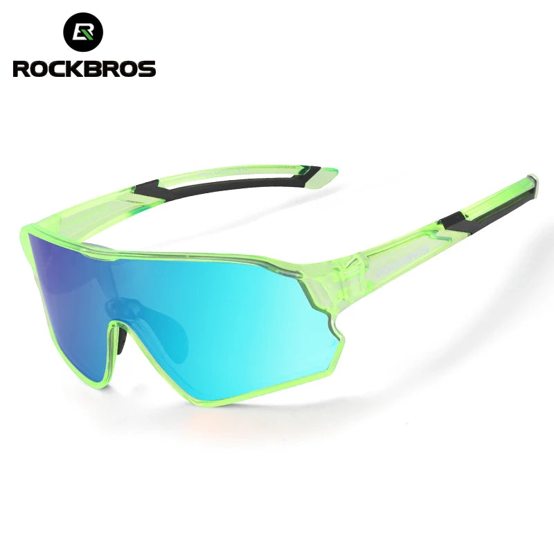 ROCKBROS Occhiali da ciclismo polarizzati fotocromatici per bambini con protezione UV400 Occhiali da sole per sport all'aperto Occhiali da bicicletta MTB per bambini
