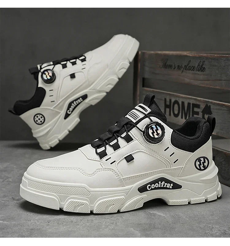 Nouvelles chaussures basses pour hommes, à boucle rotative, sportives, décontractées, tendance, d'extérieur, imperméables, chaussures de travail, semelle EVA, caoutchouc, Zapatillas Hombre