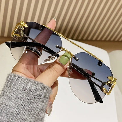 Keret nélküli női napszemüveg, luxus, designer, vintage, UV400, férfi napszemüveg, Lunette, Shades De Soleil, Femme, Gafas De Sol, Mujer, Lentes