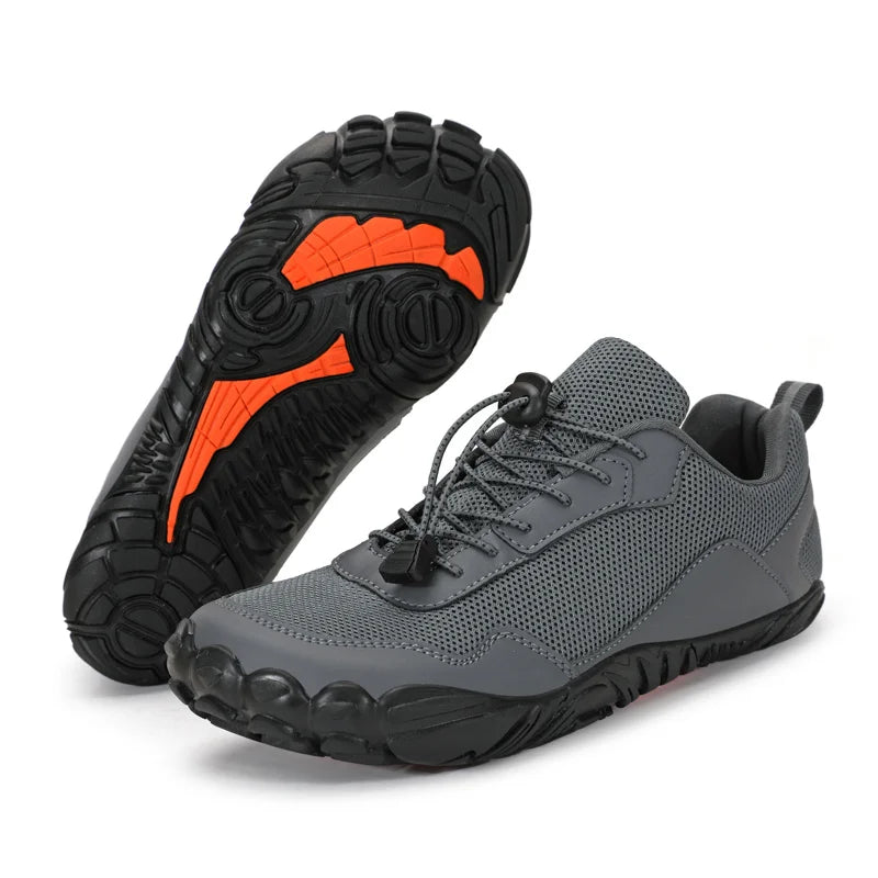Męskie buty turystyczne typu „barefoot” – oddychające buty sportowe do aktywności na świeżym powietrzu, buty wspinaczkowe, buty trekkingowe, antypoślizgowe, wygodne, męskie buty codzienne do biegania