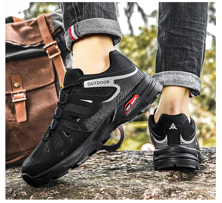 Scarpe da uomo per attività all'aperto - Scarpe da alpinismo antiscivolo da uomo - Calzature da viaggio, escursionismo e avventura - Sneaker casual alla moda