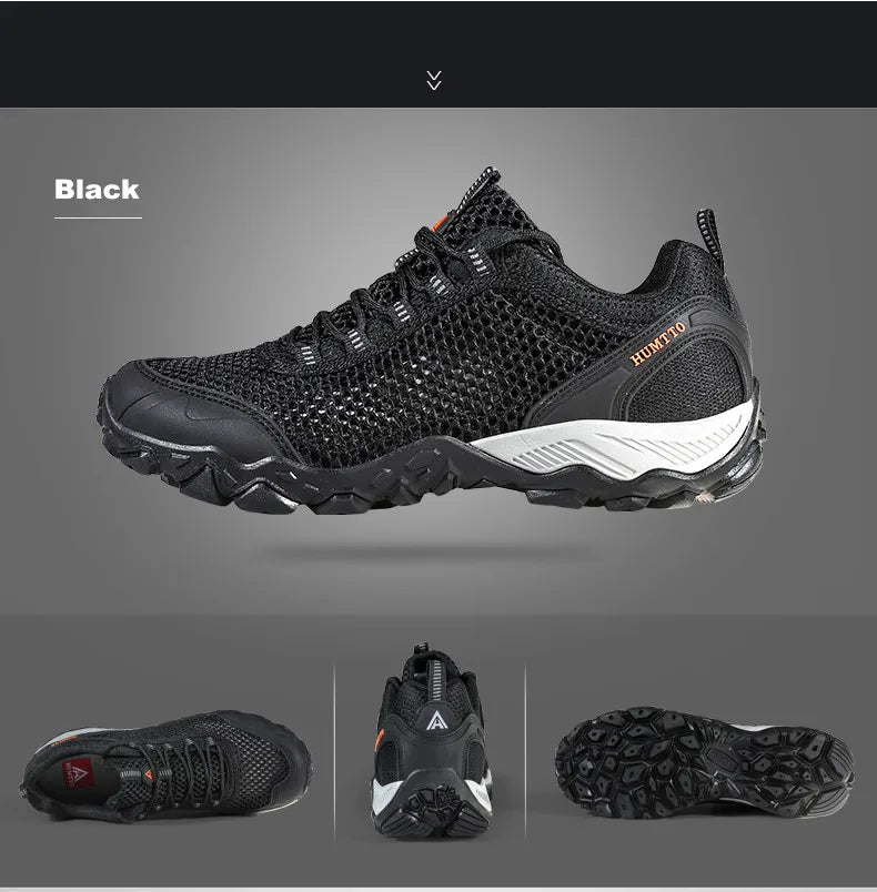 HUMTTO Outdoor Hiking Trekking Mountain Sports Shoes for Men Camping Hunting Walking Breathable Cushioning Man Nonslip Sneakers