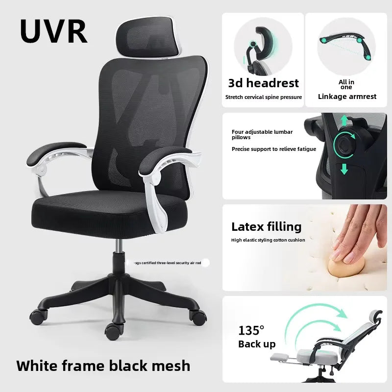 UVR Ergonomic Gaming Computer Chair with Adjustable Height, Swivel Office Chair, Comfortable Armrest Lift Chair for Home & Work