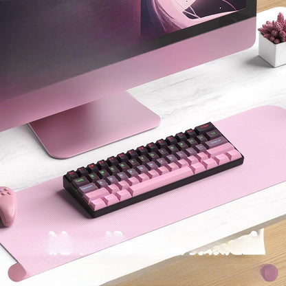 Wireless Gaming Mechanical Keyboard Bluetooth 60 Percent RGB White Triple Mode Portable Keyboards