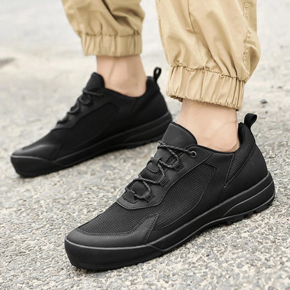 Leisure Walk Men Casual Shoes Fashion Genuine Leather Sneakers Outdoor Male Sports Shoes Non-Slip Walking Shoes Trekking Footwear