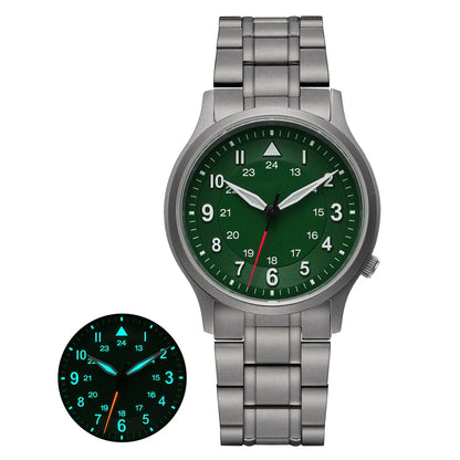BERNY Titanium Watches for Men Classic Men's Field Watch Easy Read Outdoor Quartz Wristwatch Super Luminous Sapphire 5ATM