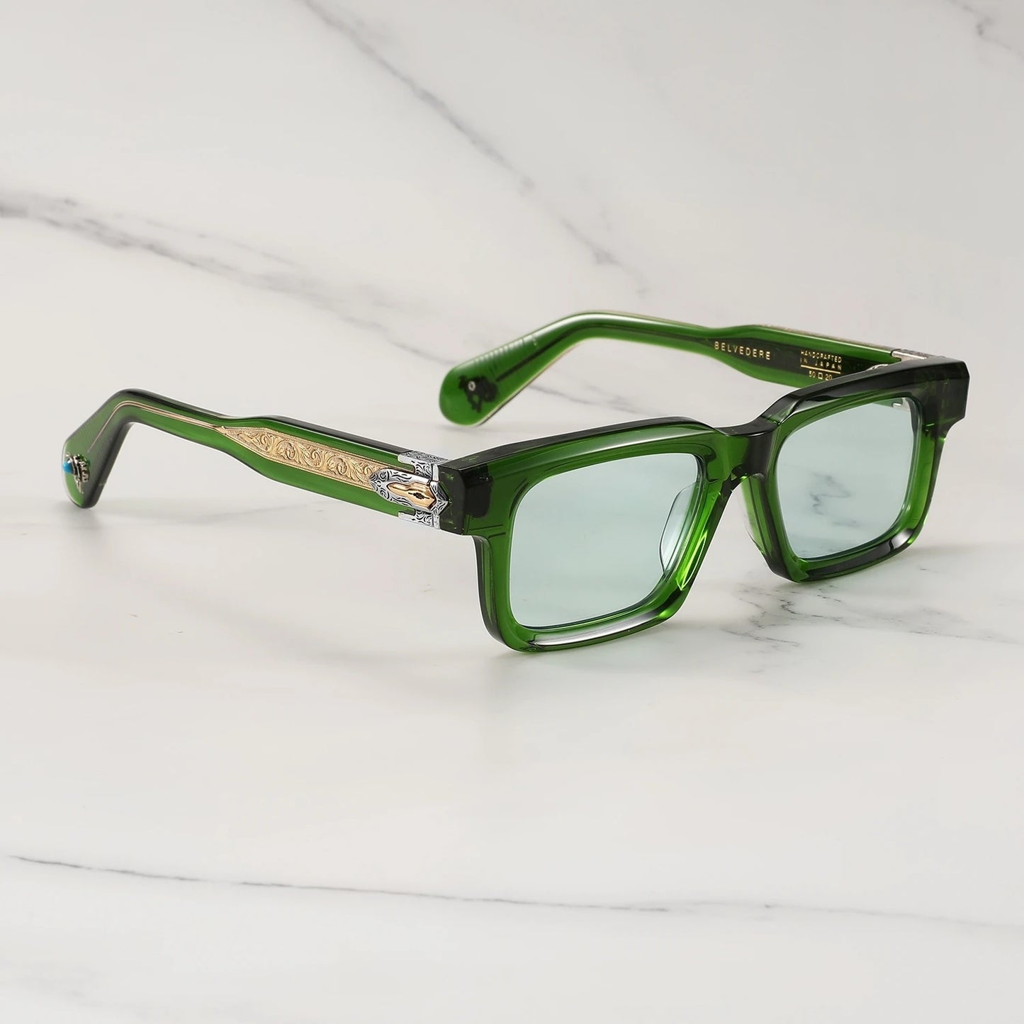JMM BELVEDERE Vintage Square Retro Sun glasses for man Fashion Women sunglasses 2025 3D Carving and Gemstone Design sunglass man