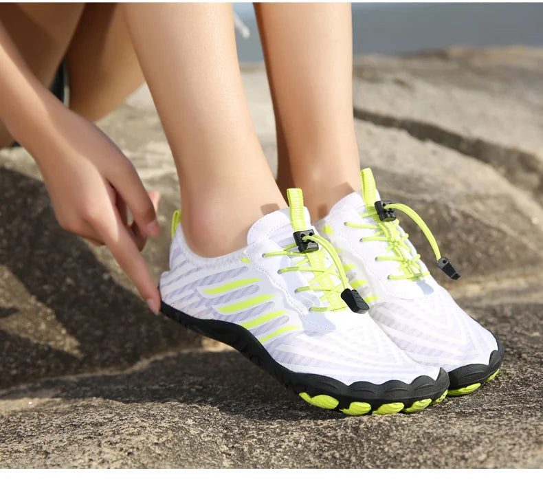 Herren Damen Wasserschuhe Aqua-Schuhe Drainage-Schuhe Strandsport Schwimmsandalen Schnelltrocknend Bootfahren Barfuß Tauchen Angeln Surfen Sneaker