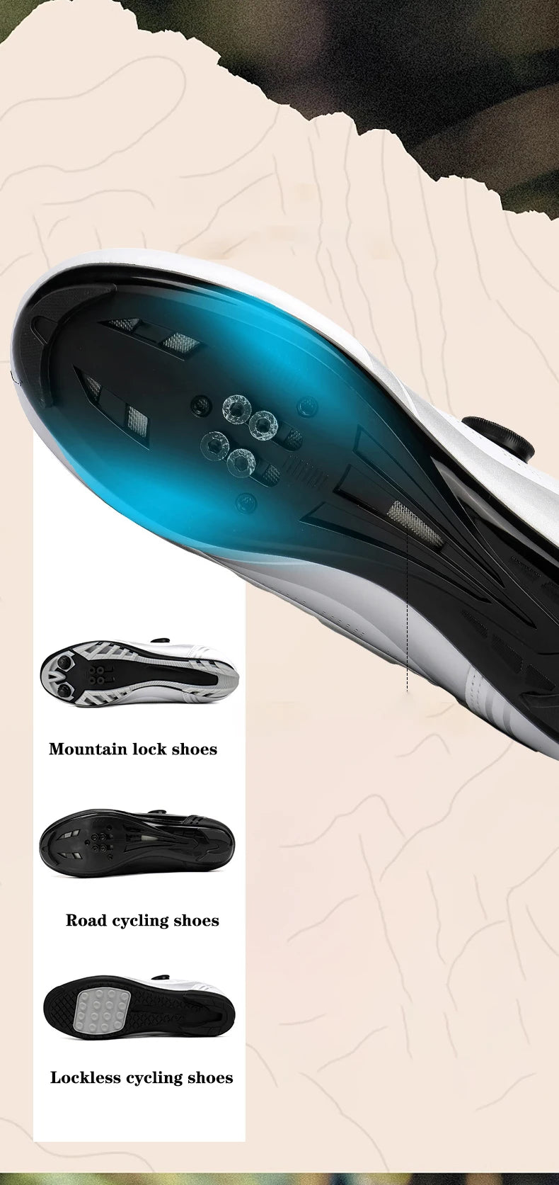 Buty rowerowe unisex Speed – buty wyczynowe SPD do rowerów szosowych z blokadą, oddychające buty MTB do jazdy górskiej i terenowej