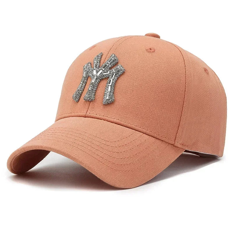 MY kšiltovka s kamínky pro ženy na jaro a podzim, ležérní streetwearová venkovní kšiltovka s kachním kšiltem, módní univerzální baseballová čepice proti slunci
