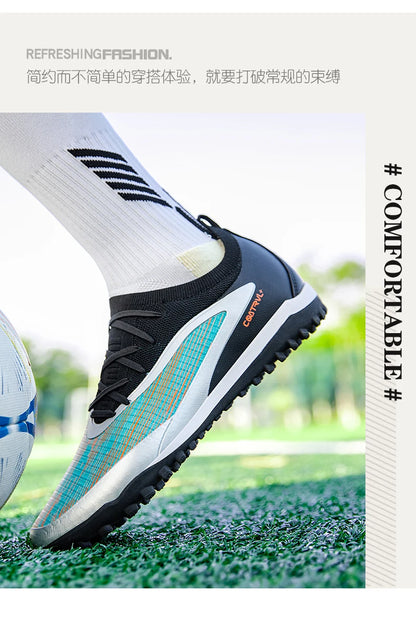 Botas de fútbol para hombre, con tacos para exterior, transpirables, antideslizantes, para adultos, con tacos largos, deportivas, de entrenamiento, para niños, para partido, cómodas