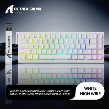 Magnetic Gaming Keyboard ATTACK SHARK X68HE X68PRO HE and FREEWOLF F68 Wired F68Pro Wireless for Pro Gaming 0.01mm Rapid Trigg