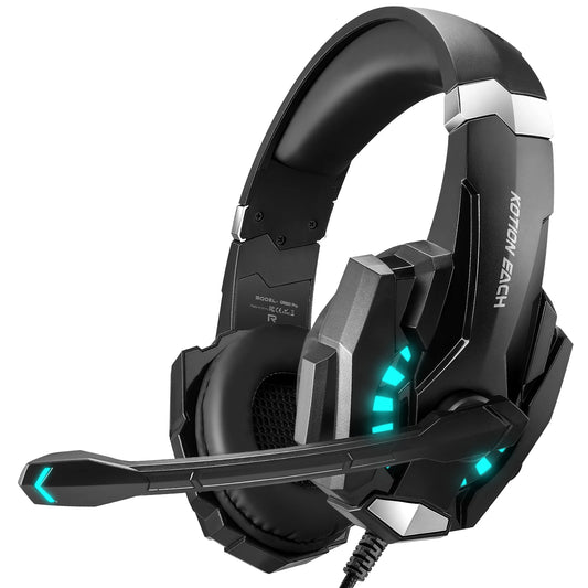 Casque de jeu filaire G9000 Pro, avec micro antibruit, lumière Led, son stéréo, pour Ps4, Pc, Xbox One Switch, contrôleur Ps5