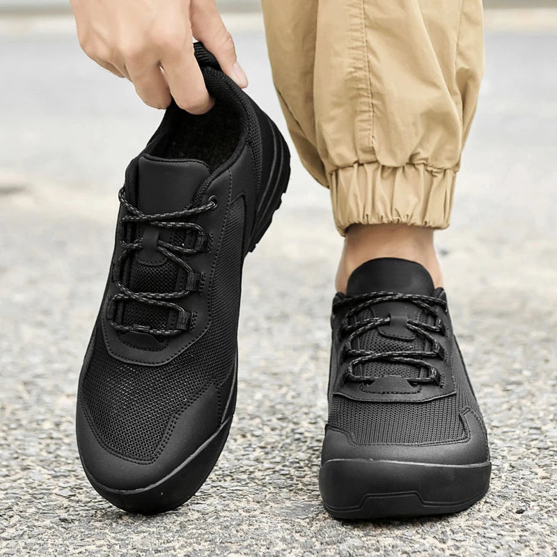Leisure Walk Men Casual Shoes Fashion Genuine Leather Sneakers Outdoor Male Sports Shoes Non-Slip Walking Shoes Trekking Footwear