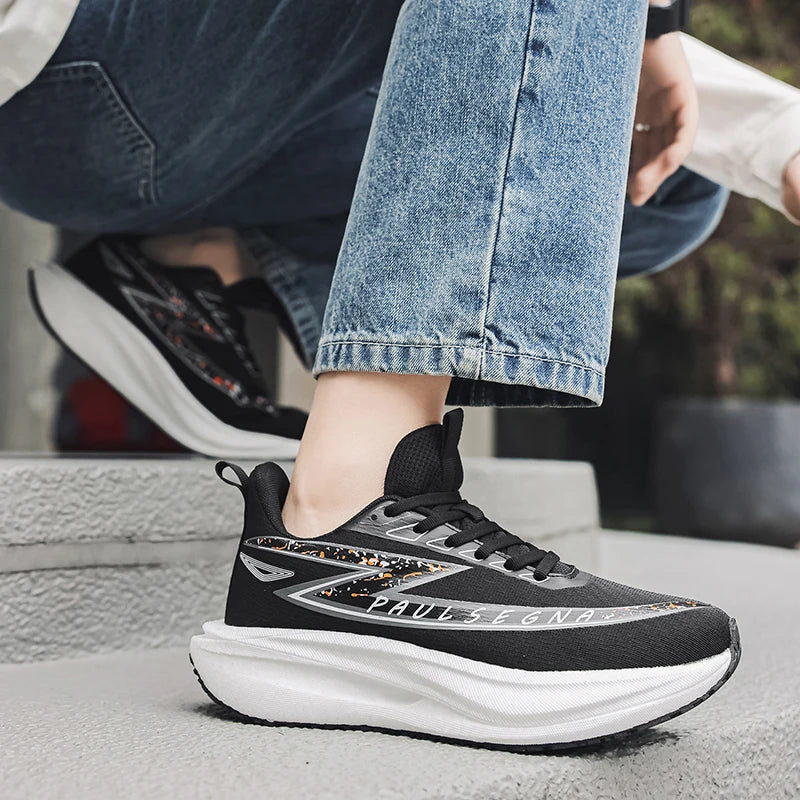 Men Running Shoes Professional Marathon Comfortable Breathe Mesh Sneakers Daily Fitness Anti Slip Shock-absorbing Jogging Shoes