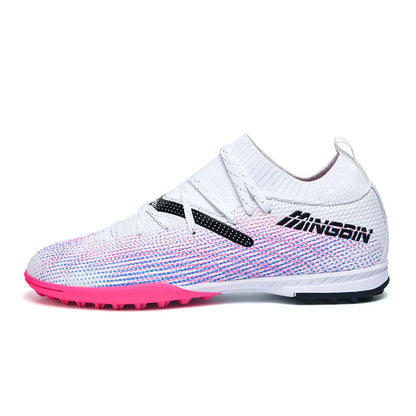 Men's Turf Soccer Shoes Cleats Professional Football Boots Breathable Mesh Youth Soccer Anti-Skid Male Sneakers Society Chuteira