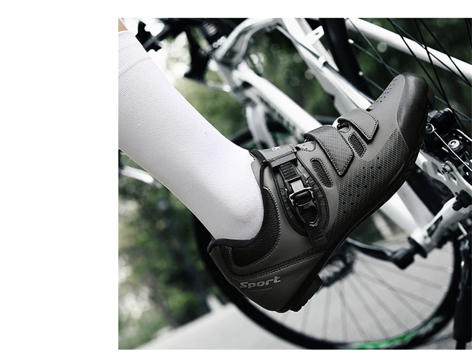 Pánské cyklistické boty bez přezek, boty na ploché pedály pro MTB, protiskluzové gumové boty pro silniční kola, dámské závodní boty na horská kola
