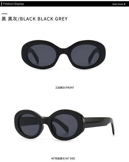Vintage Small Oval Sunglasses Women Luxury Brand Designer Black Female Sun Glasses Shades Classic Gafas De Sol Mujer