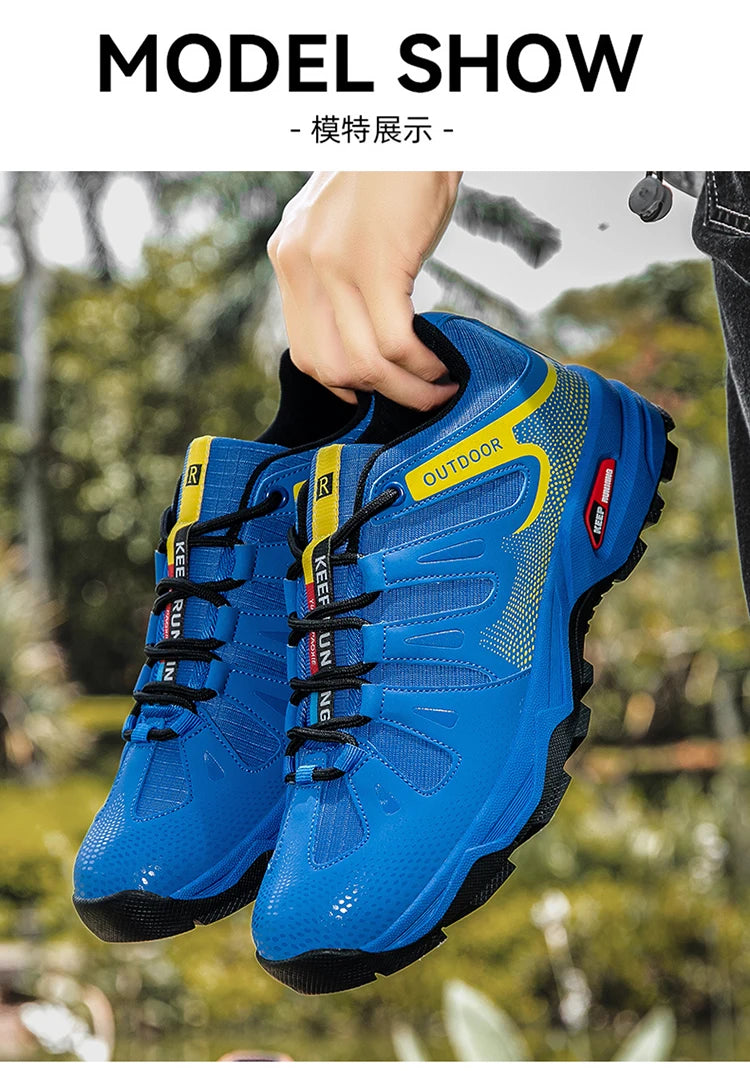 Scarpe da uomo per attività all'aperto - Scarpe da alpinismo antiscivolo da uomo - Calzature da viaggio, escursionismo e avventura - Sneaker casual alla moda