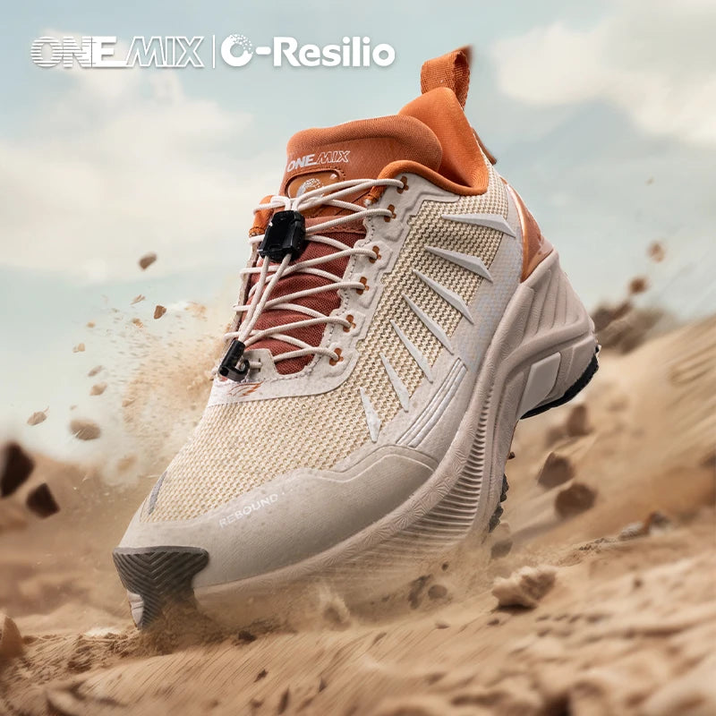 ONEMIX Trail Running Shoes Non-Slip Lightweight Sport Shoes Breathable Durable Hiking Male Athletic Anti-Slippery Men's Sneakers
