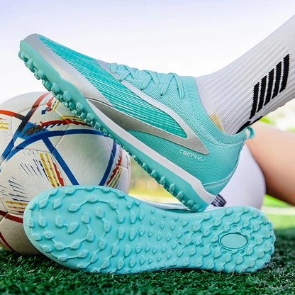 New Men's Soccer Shoes Professional Society Turf Training Football Field Boots Non-Slip TF/FG Indoor Football Shoes Sizes 32-45
