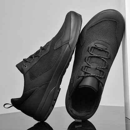 Leisure Walk Men Casual Shoes Fashion Genuine Leather Sneakers Outdoor Male Sports Shoes Non-Slip Walking Shoes Trekking Footwear