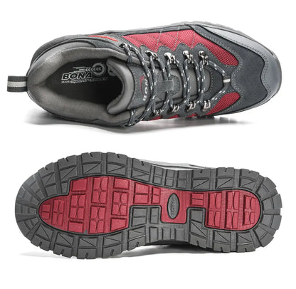BONA 2023 New Designers Hiking Shoes Trekking Sneakers Men Shoes Man Trekking Walking Mansculino Fishing Camping Jogging Shoes