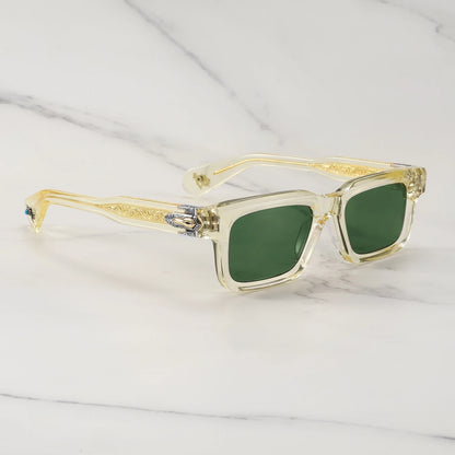 JMM BELVEDERE Vintage Square Retro Sun glasses for man Fashion Women sunglasses 2025 3D Carving and Gemstone Design sunglass man