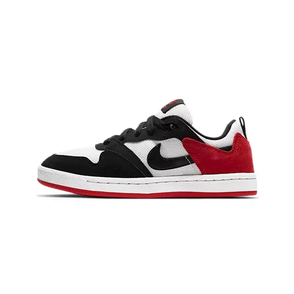 Nike SB Alleyoop Suede Low-Top Skate Shoes for Men in Black, White, and Red CJ0882-102