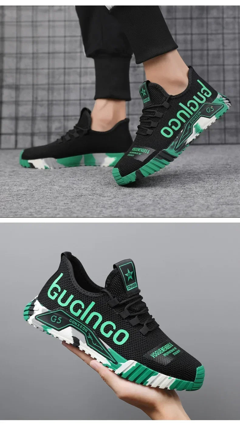 Runing Sport Fashion High Top Sneakers Zapatillas De Deporte 2024 Men Casual Mesh Shoes Light Soft Breathable Vulcanize Shoes