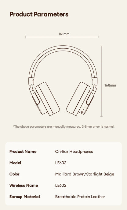 Lenovo LE602 Bluetooth 6.0 Over-Ear Headphones – HiFi Stereo ANC Wireless & Wired Gaming Headset with ENC HD Mic