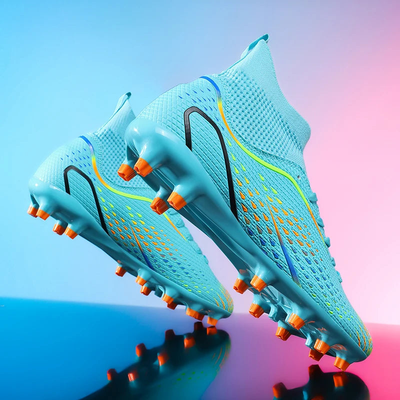 Men Outdoor Football Boots FG/TF Professional Training Soccer Shoes Cleats Turf Futsal Match Grass Unisex Non-slip Breathable