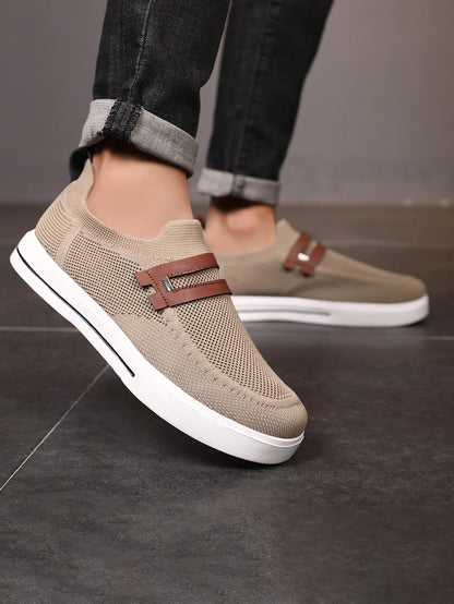 New Men's Sports Shoes Mesh Breathable Casual Outdoor EVA Soft-Soled Walking Shoes Lightweight Comfortable