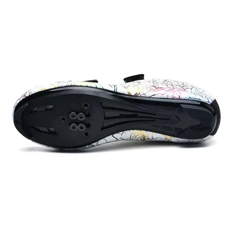 Zapatillas de ciclismo para hombre con cierre automático; zapatillas de ciclismo de carretera; zapatillas deportivas de ciclismo de montaña para exterior; zapatillas de ciclismo de spinning para mujer para interior