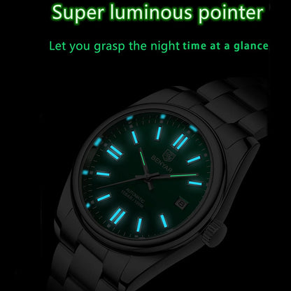 BENYAR New BY-5185M Luxury Automatic Watch 10Bar Waterproof Stainless Steel Men's Mechanical Watch Men's Sports Watch