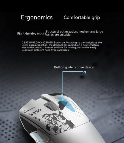 Metaphyuni Metapanda P1 Wireless Mouse P1 Pro Max Paw3395 Low Latency Lightweight E-Sports Gaming Mouse Ergonomics PC Gamer Gift