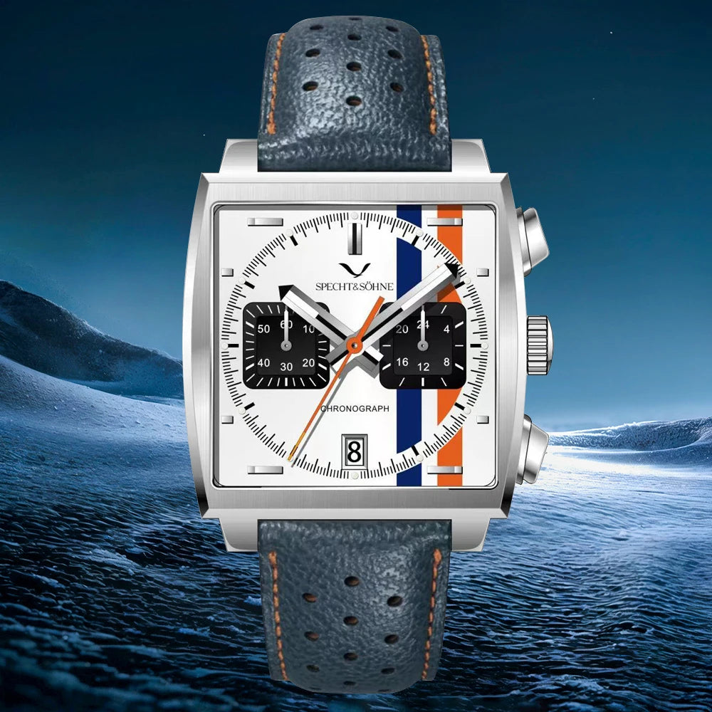 Relojes Hombre Specht & Söhne New Hot Watches Men Luxury Brand Male Japan VK64 Chronograph Trendy Sport Wristatch Waterproof