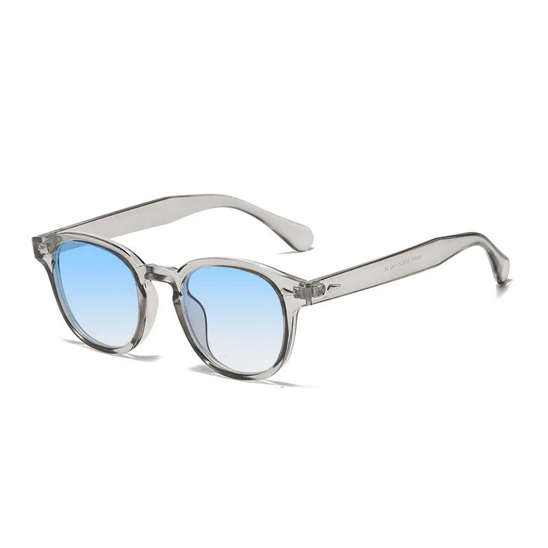 JNPCXI New Retro Round Sunglasses Women Yellow Fashion Rivets Decoration Shades UV400 Men Punk Sun Glasses