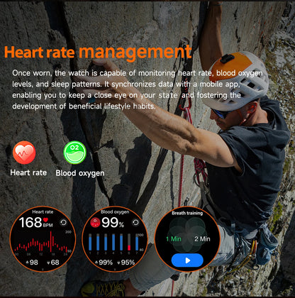 LIGE New Smart Watch Men 1000mAh Large Capacity Battery Outdoor Flashlight Bluetooth Call Waterproof Sport Fitness Smartwatch